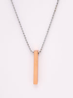 Thumbnail for NVR Men's Set of 2 Gold & Blue Geomatric Pendent With Chain - Distacart