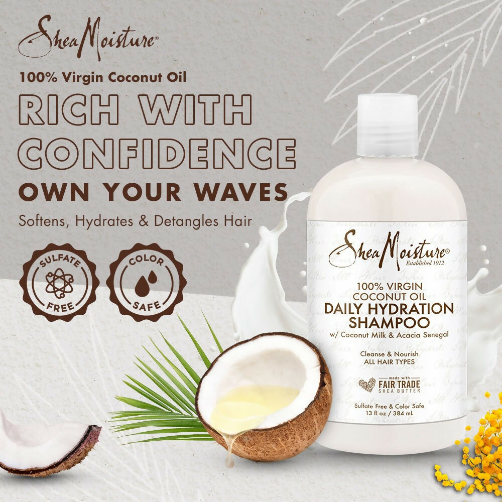 Shea Moisture 100% Virgin Coconut Oil Daily Hydration Shampoo - Distacart