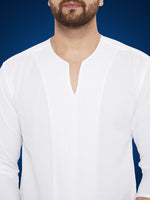 Thumbnail for Even Apparels Men's Pure Cotton White Kurta - Distacart