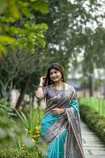 Thumbnail for Vishnu Weaves Women's Rama Soft Tussar Silk Saree with Blouse - Distacart