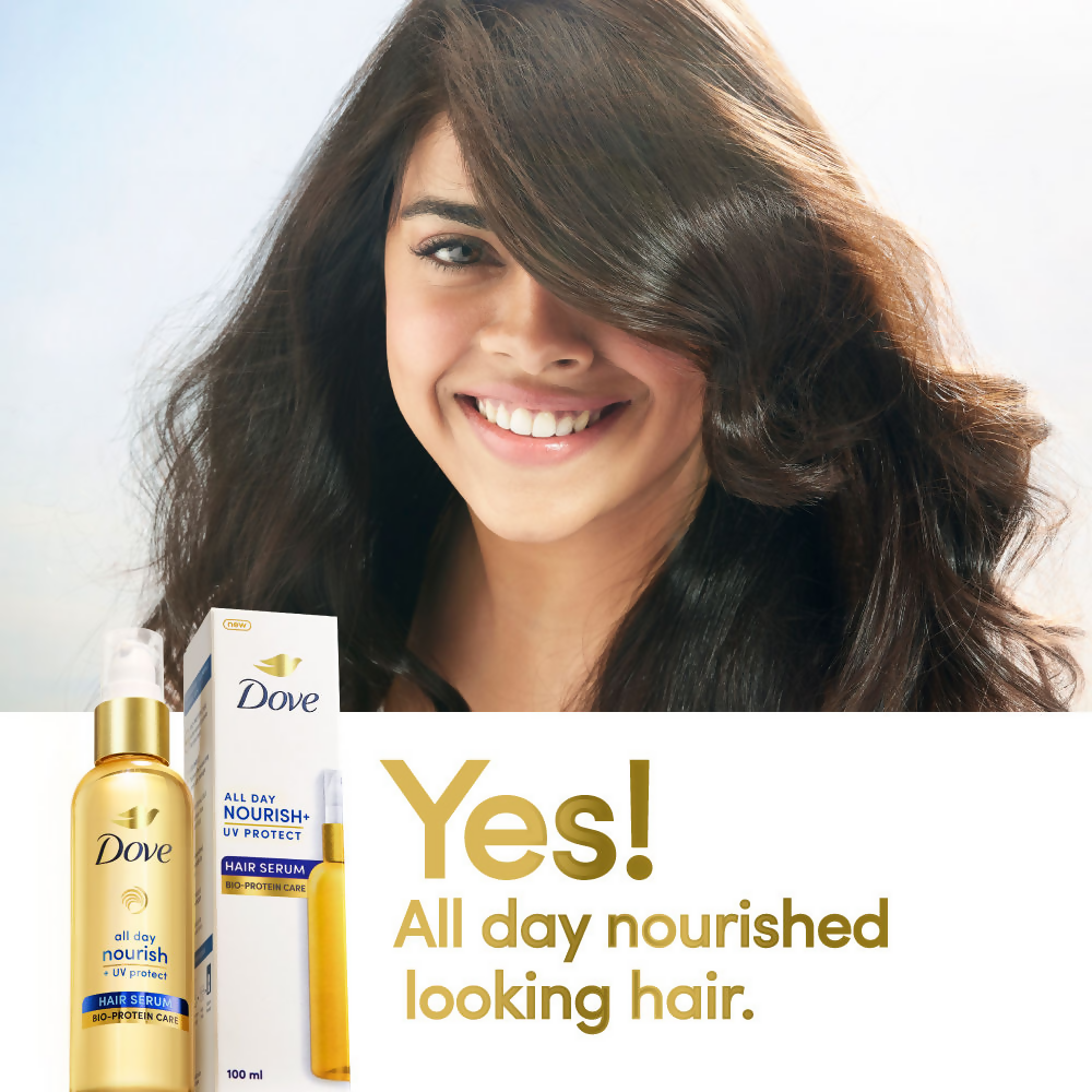 Dove All Day Nourish + UV Protect Hair Serum With Bio Protein Care - Distacart