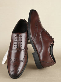 Thumbnail for House of Pataudi Men Leather Formal Brogues Shoes