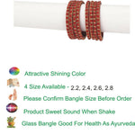 Thumbnail for Afast Bridal Wedding & Party Fashionable Colorful Glass Bangle/Kada Set, Pack Of 8 - Red - Distacart