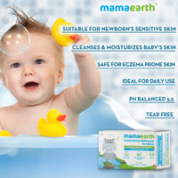 Thumbnail for Mamaearth Moisturizing Baby Bathing Soap Bar & Milky Soft Natural Baby Face Cream & Gentle Cleansing Baby Shampoo