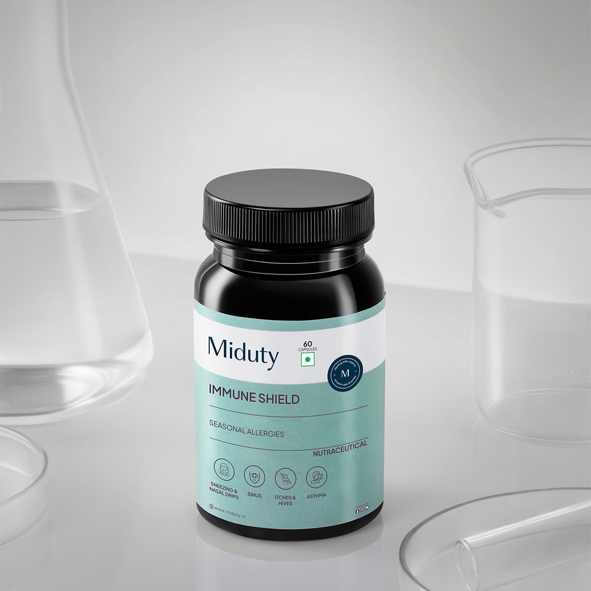 Miduty by Palak Notes Immune Shield Seasonal Allergies Capsules - Distacart