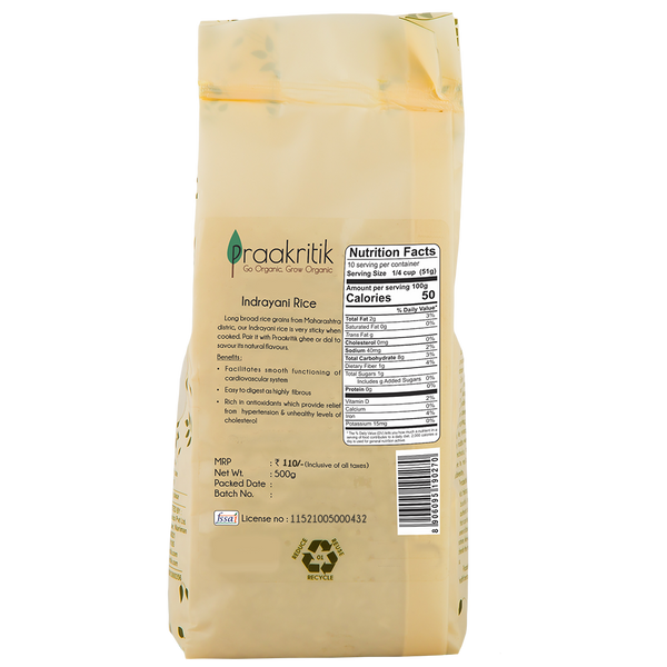 Praakritik Natural Indrayani Rice - Distacart