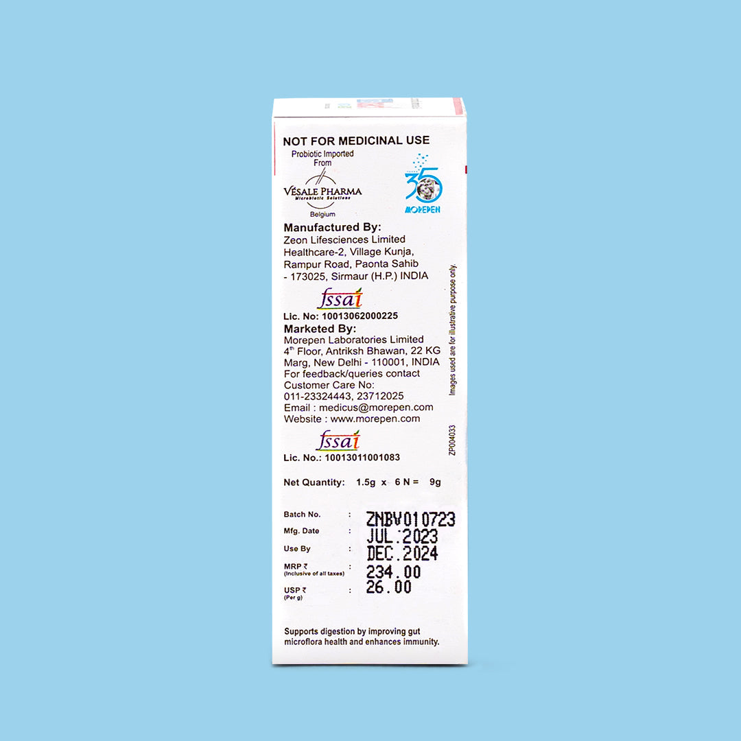 Dr. Morepen Intebact Insta Probiotic 2Bn (Vanilla Flavour)