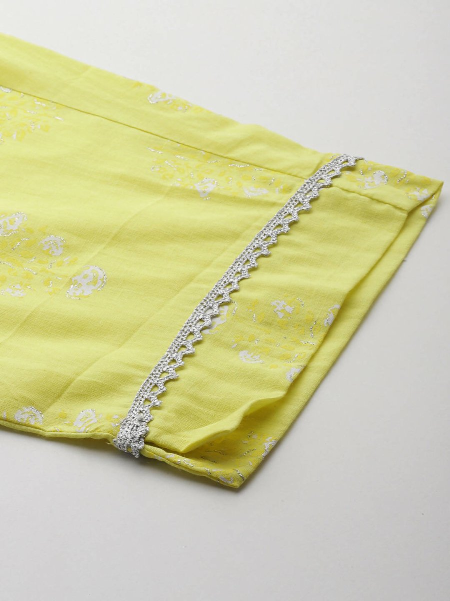 Ahalyaa Women's Traditional wear Kurta Set - Yellow - Distacart