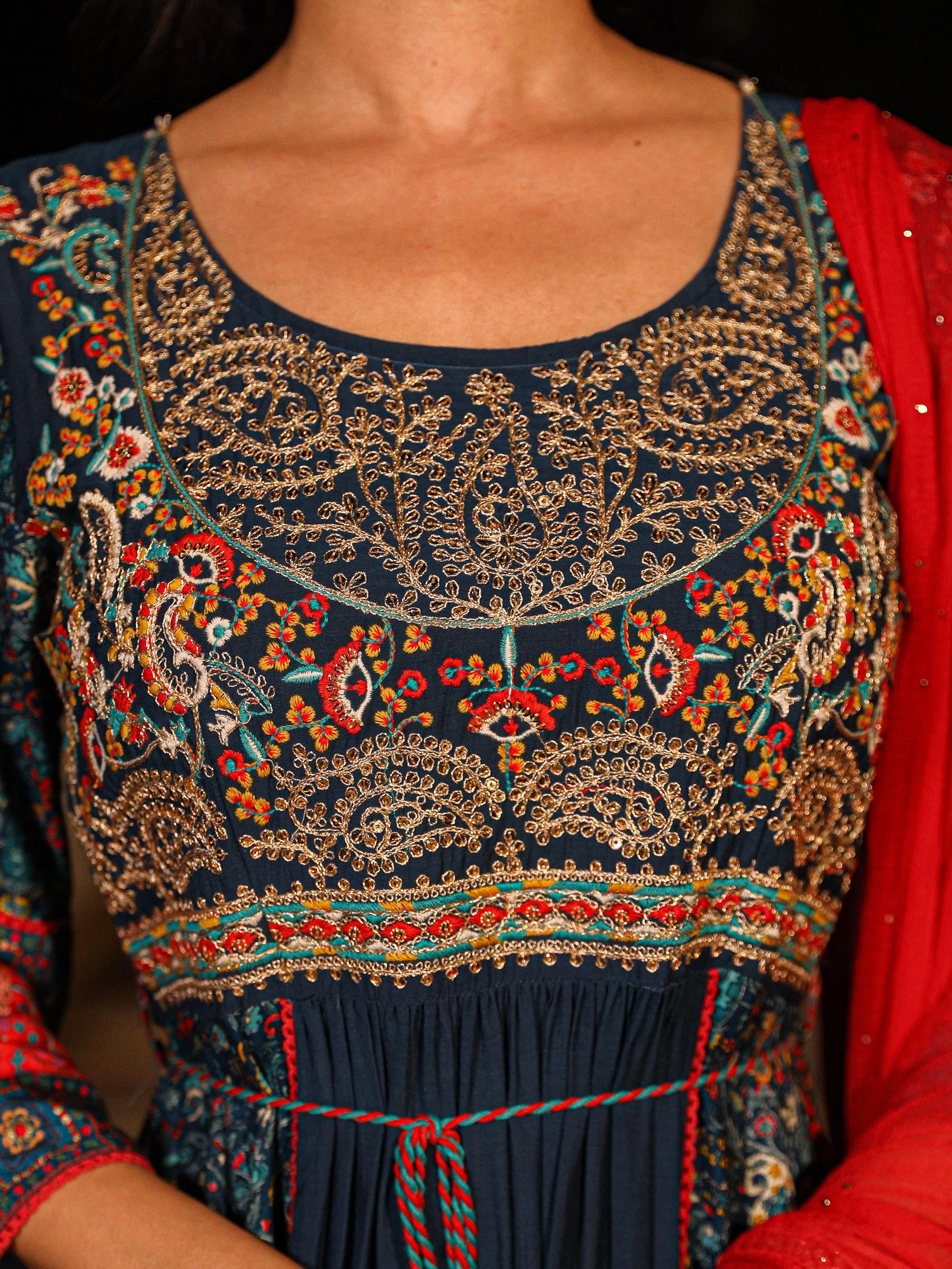 Juniper Women's Blue Viscose Rayon Printed Kurta Set - Distacart