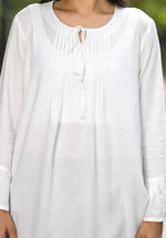 Thumbnail for Juniper Women's White Solid Rayon Top With Tassels Doris - Distacart