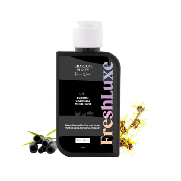 FreshLuxe Charcoal Purity Face Wash with Bamboo Charcoal & Witch Hazel