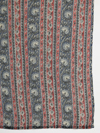 Thumbnail for Janasya Regular Cambric Indigo Floral Notch Neck Kurta Set
