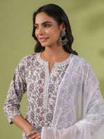 Thumbnail for Janasya White Cambric Floral Set - Distacart