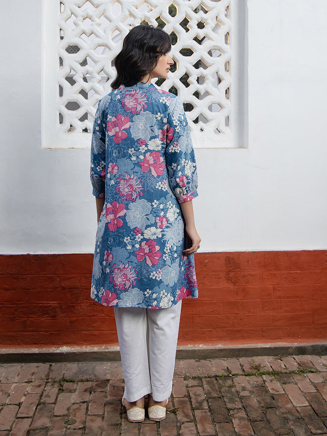 Janasya From Style Master Cotton Floral A-Line Tunic
