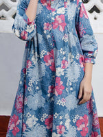 Thumbnail for Janasya From Style Master Cotton Floral A-Line Tunic