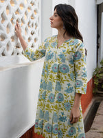 Thumbnail for Janasya From Style Master Cotton Floral Regular Tunic
