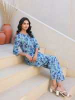 Thumbnail for Janasya Bright Cotton Floral Straight Top & Bottom Set