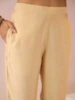 Thumbnail for Janasya Light Chanderi Embroidered Straight Kurta Set