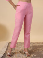 Thumbnail for Janasya Light Cotton Blend Embroidered Straight Kurta Set