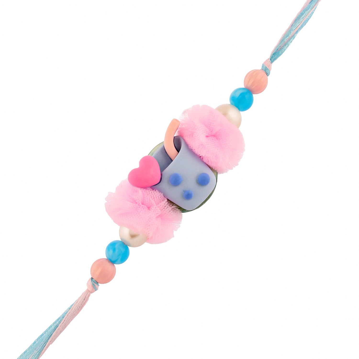 trueBrowns X Voylla Colourful Monkey Face Beaded Kids Rakhi For Kids - Distacart