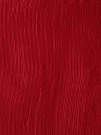 Thumbnail for Jyoti Fashion Women's Red Satin Platted Work Designer Saree with Blouse