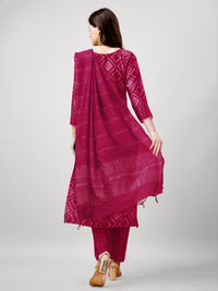 Thumbnail for Jyoti Fashion Women's Pink Rayon Printed with Embroidered Kurta Set