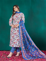 Thumbnail for Jyoti Fashion Women's Multicolor Cotton Blend Printed Designer Kurta Set with Dupatta - Distacart