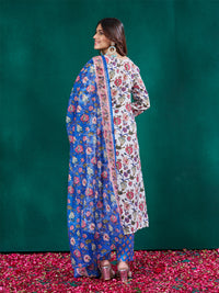 Thumbnail for Jyoti Fashion Women's Multicolor Cotton Blend Printed Designer Kurta Set with Dupatta