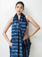 Thumbnail for Jyoti Fashion Women's Navy Blue Chinon Digital Printed Ready To Wear Saree with Blouse - Distacart