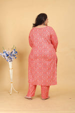 Thumbnail for Jyoti Fashion Women's Pink Rayon Digital Print with Handwork Kurta Set - Distacart