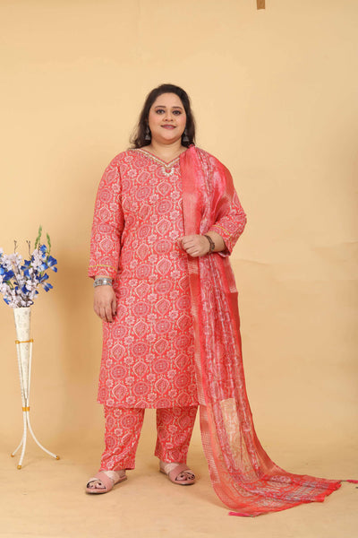 Jyoti Fashion Women's Pink Rayon Digital Print with Handwork Kurta Set - Distacart