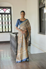 Thumbnail for Jyoti Fashion Women's Blue Soft Tussar Silk Printed Designer Saree with Blouse
