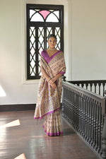 Thumbnail for Jyoti Fashion Women's Wine Soft Tussar Silk Printed Designer Saree with Blouse