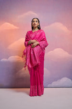 Thumbnail for Jyoti Fashion Women's Rani Pink Handloom Raw Silk Weaving Designer Saree with Blouse