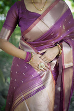 Thumbnail for Jyoti Fashion Women's Purple Soft Kalyani Silk Zari Woven Designer Saree with Blouse
