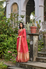 Thumbnail for Jyoti Fashion Women's Coral Soft Kalyani Silk Zari Woven Designer Saree with Blouse