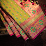 Thumbnail for NOZ2TOZ Women Yellow Katan Silk Saree - Distacart