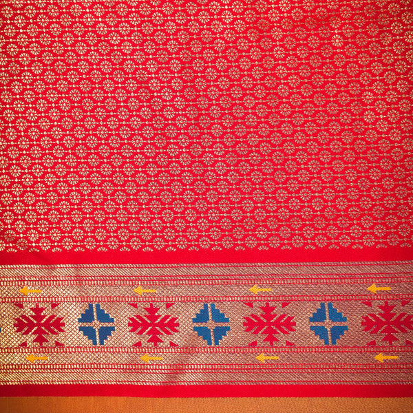 NOZ2TOZ Women Orange Paithani Silk Saree - Distacart