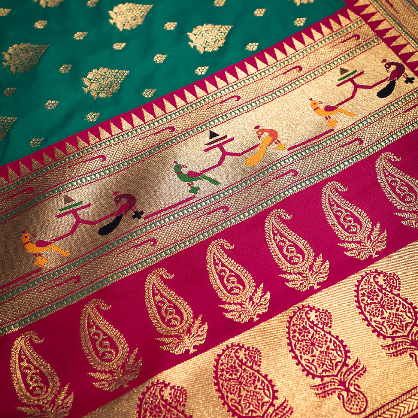 NOZ2TOZ Women Blue Paithani Silk Saree - Distacart