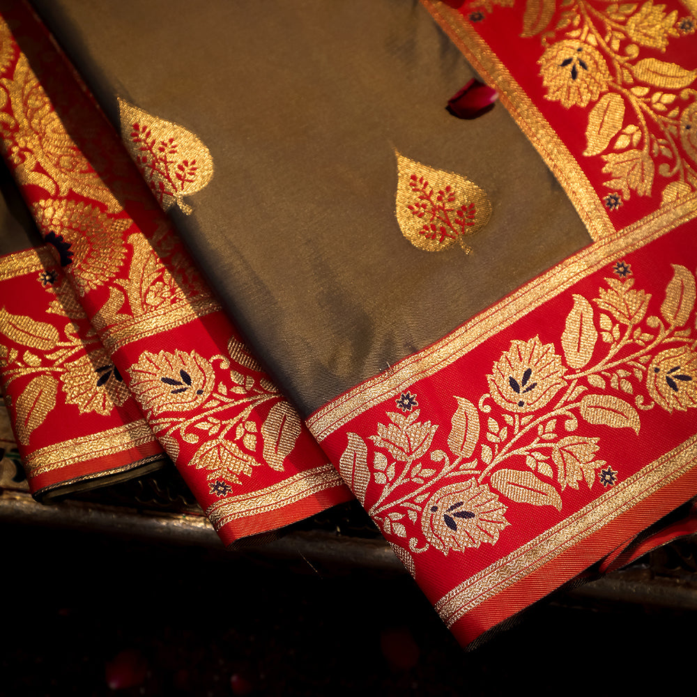 NOZ2TOZ Women Green Soft Silk Saree - Distacart