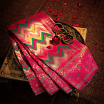 Thumbnail for NOZ2TOZ Women Pink Dharmawaram Saree - Distacart