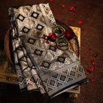 Thumbnail for NOZ2TOZ Women Black Jaal Katan Silk Saree - Distacart