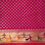 Thumbnail for NOZ2TOZ Women Pink Paithani Silk Saree - Distacart