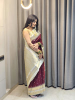 Thumbnail for NOZ2TOZ Women Silver Soft Silk Saree - Distacart