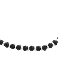 Thumbnail for Jewels Nest Elegant Silver-Plated Black Bead Anklet – Traditional & Trendy