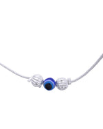 Thumbnail for Jewels Nest Silver-Plated Stainless Steel Anklet Set with Evil Eye & Metallic Charms