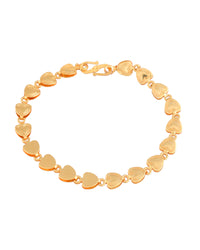 Thumbnail for Jewels Nest Elegant Fancy Gold Bracelet with Heart-Shaped Links