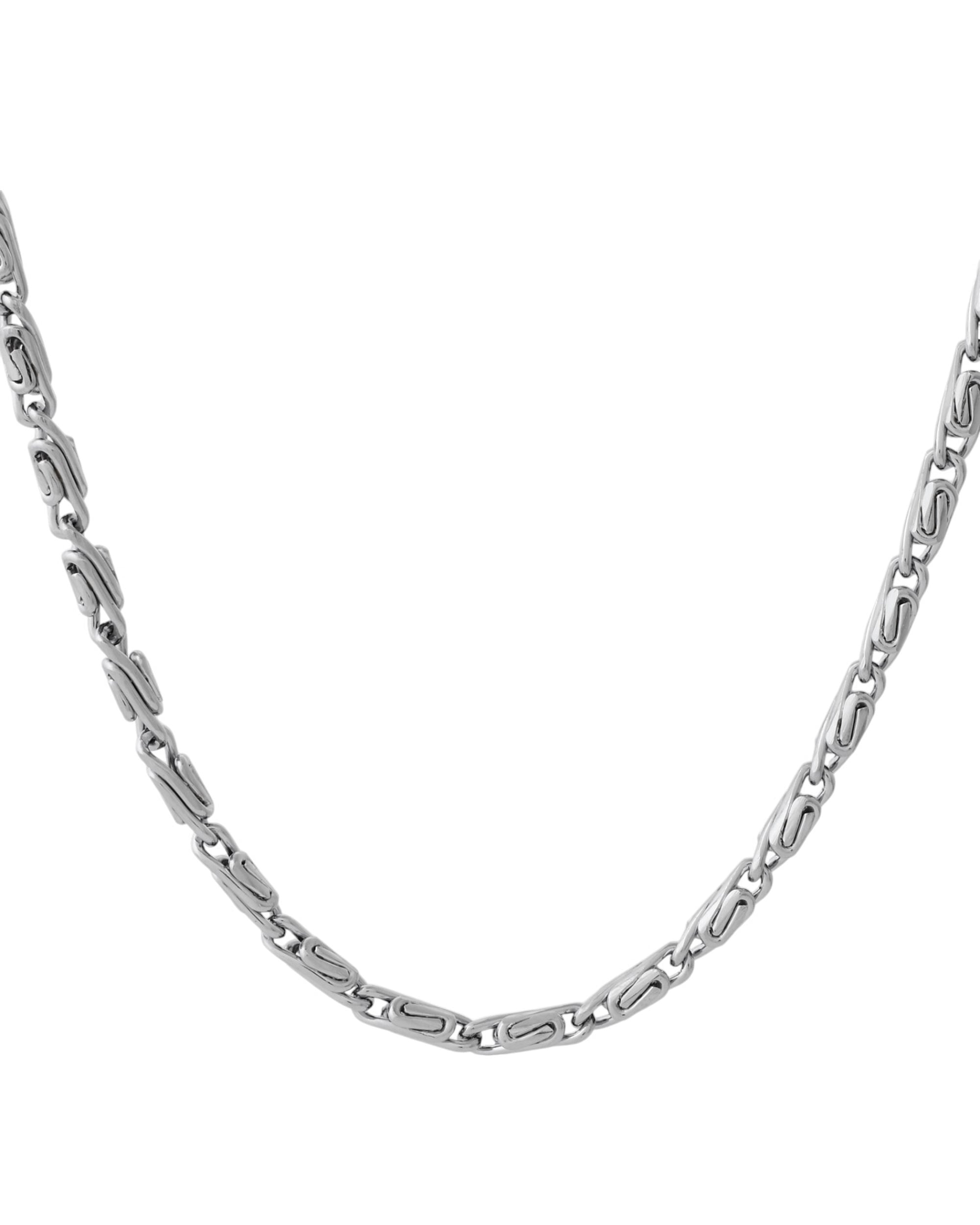 Jewels Nest Men's Silver-Tone Stainless Steel Self-Design Link Chain - Distacart