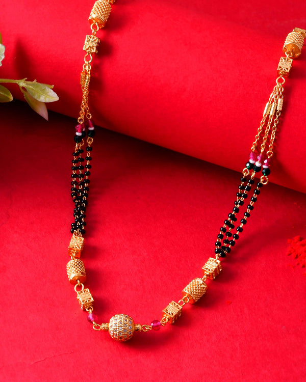Jewels Nest Heavy Look Mangalsutra with Designer Pendant and Multi Bead Chains