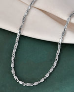 Thumbnail for Jewels Nest Men's Silver-Tone Stainless Steel Self-Design Link Chain - Distacart
